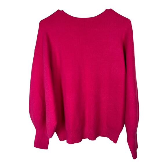 Express fuchsia pink balloon sleeve sweater knit pullover small nwt new $74 - Picture 9 of 9